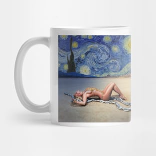 swimming in the starry night 2 Mug